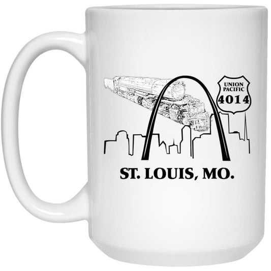 Big Boy 4014 St. Louis MO. 15 oz. White Mug - Broken Knuckle Apparel