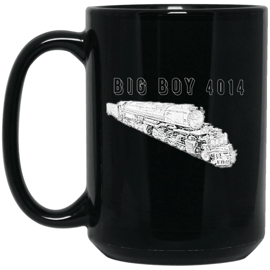 Big Boy 4014 Steam Locomotive 15 oz. Black Mug - Broken Knuckle Apparel