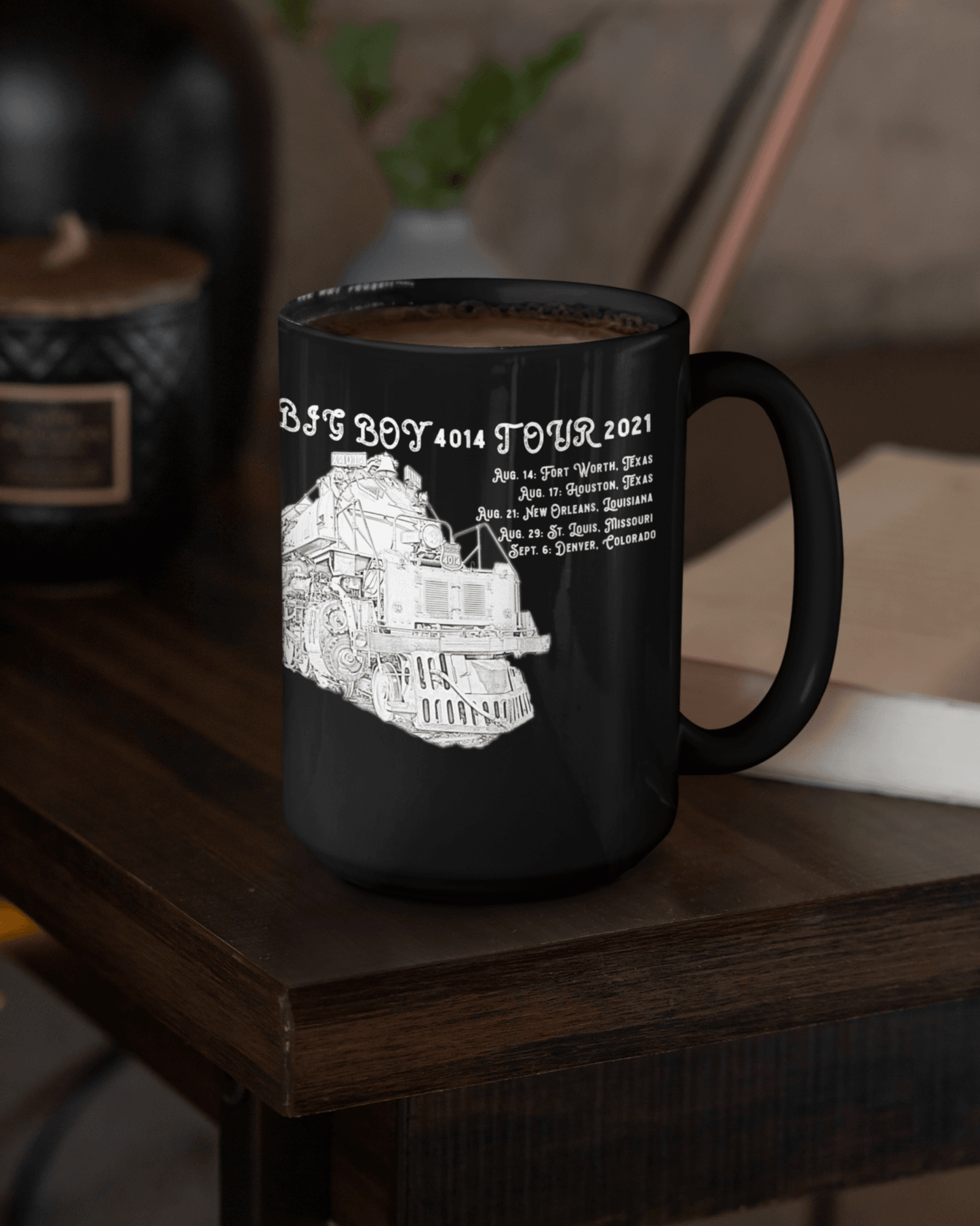 Big Boy 4014 Tour 2021 15 oz. Black Mug - Broken Knuckle Apparel