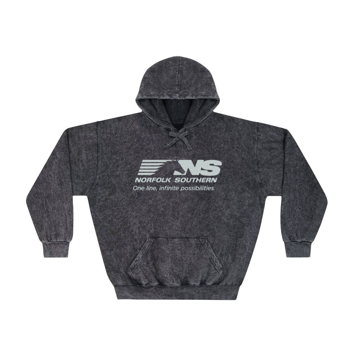 Norfolk Southern Unisex Mineral Wash Hoodie - Broken Knuckle Apparel