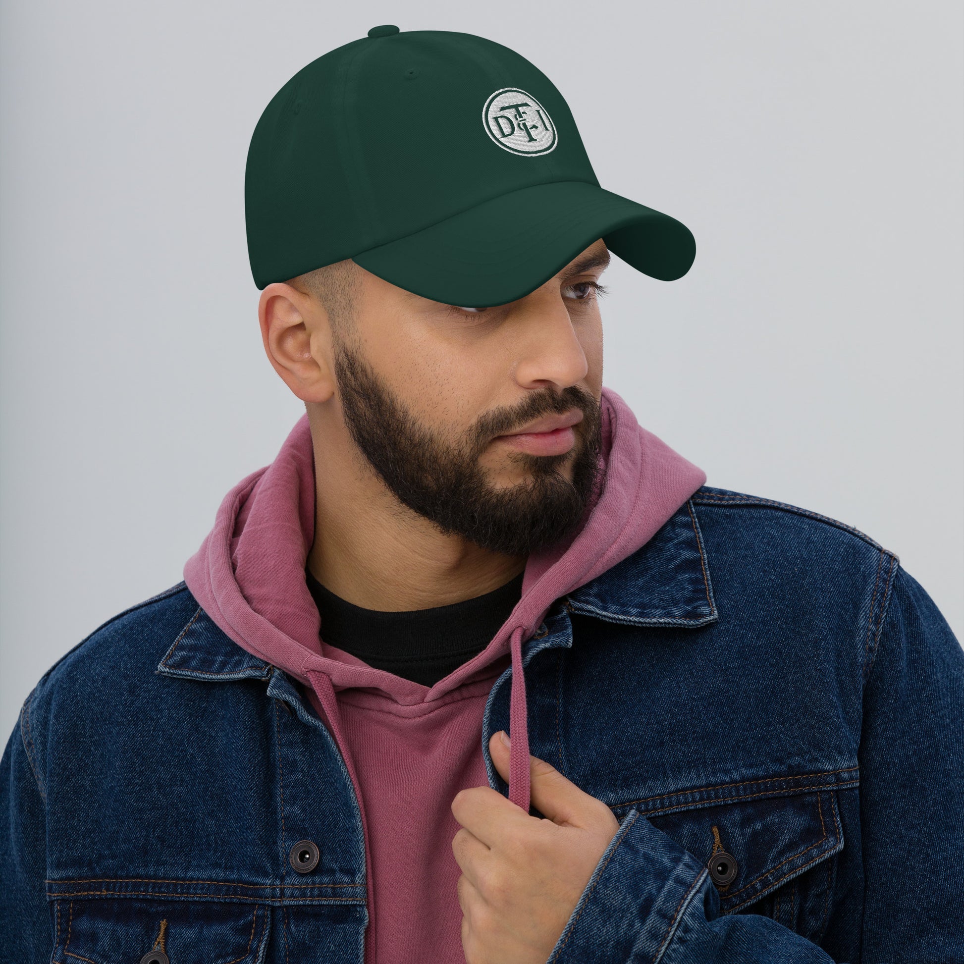 Detroit & Toledo Ironton [DT&I] Vintage White Logo Dad hat - Broken Knuckle Apparel