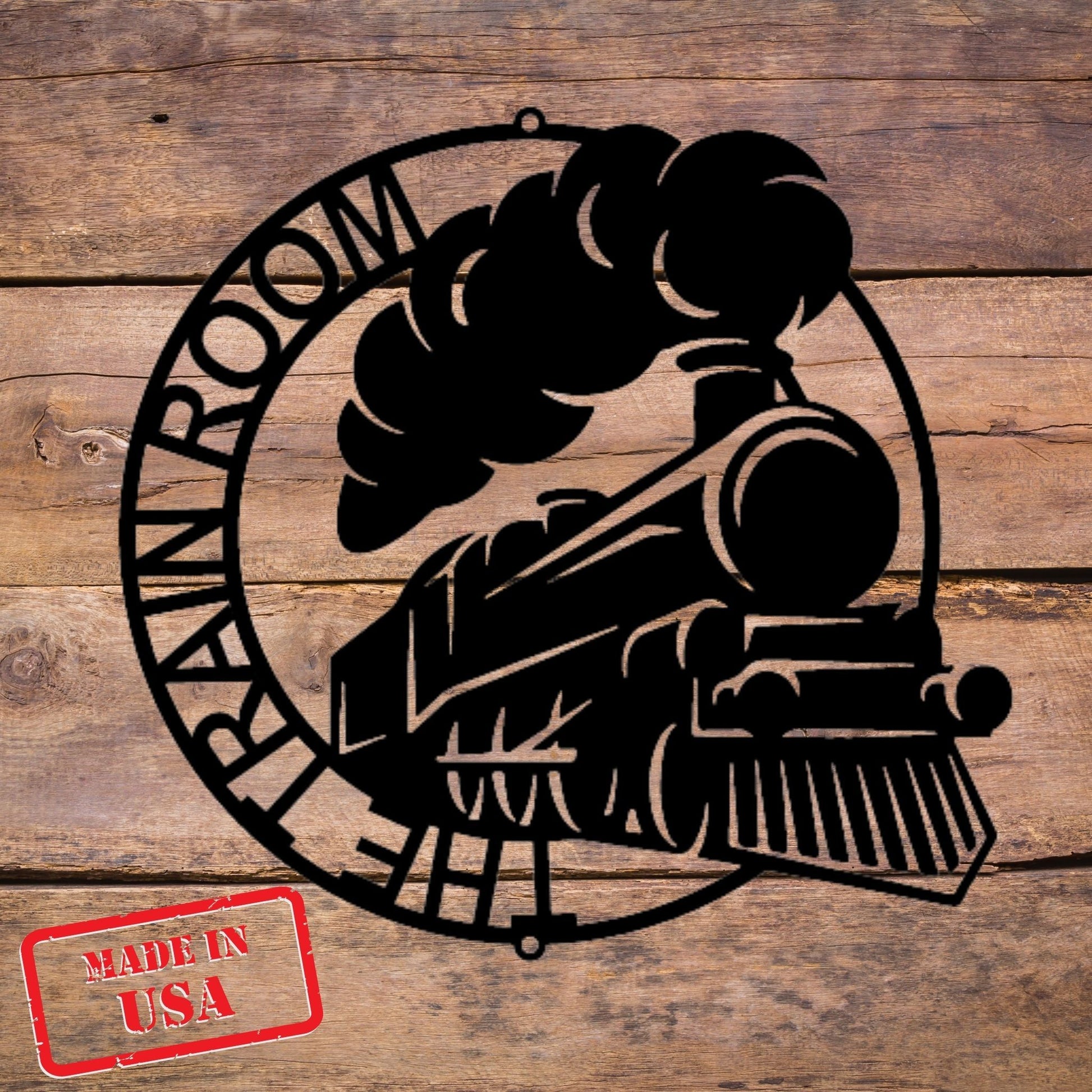 Classic Train Ring Monogram - Custom Metal Sign - Broken Knuckle Apparel