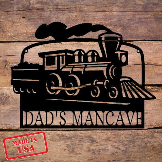 Coal Train Monogram - Custom Metal Sign - Broken Knuckle Apparel