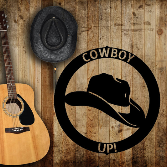 Cowboy Monogram - Personalized Steel Sign - Broken Knuckle Apparel