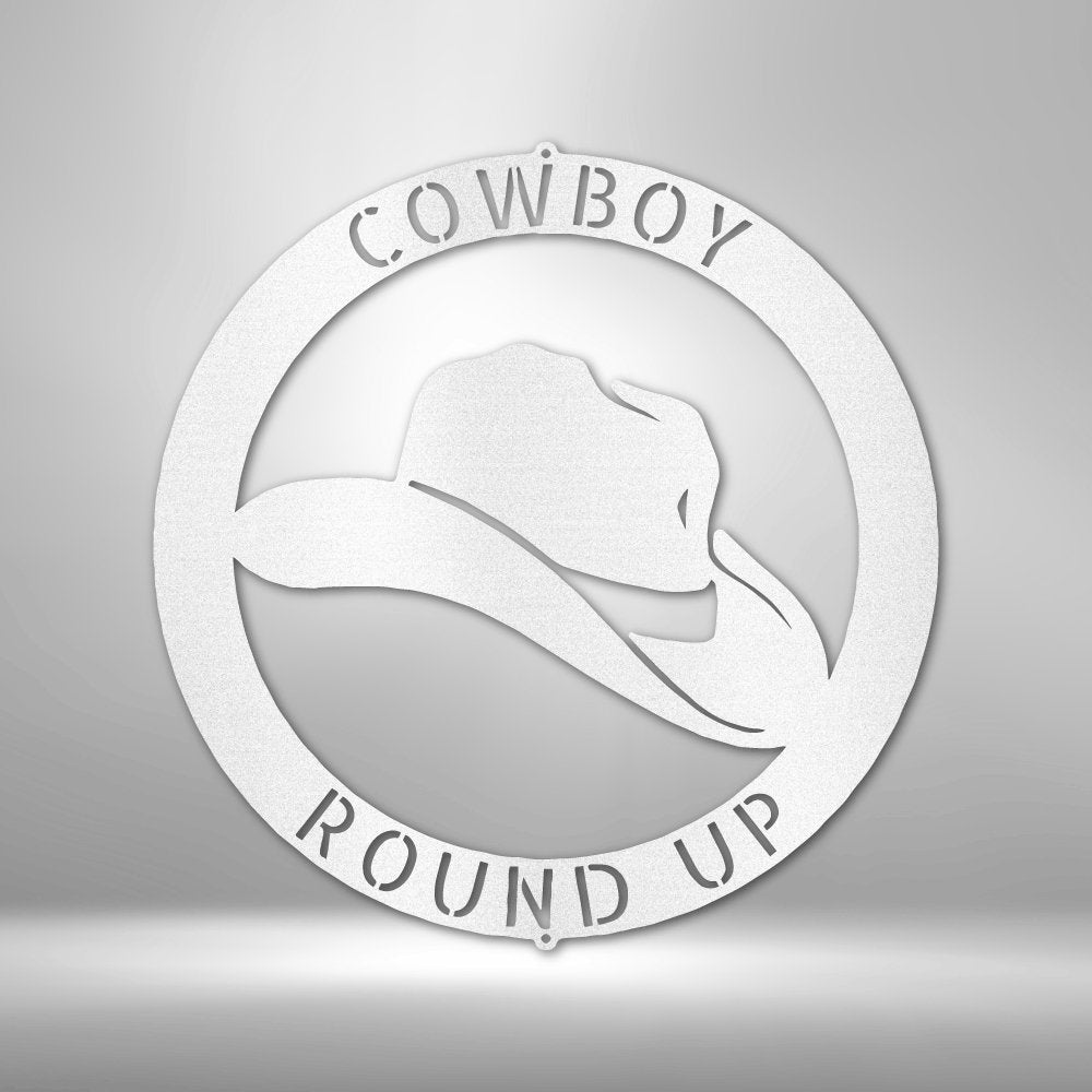 Cowboy Monogram - Personalized Steel Sign - Broken Knuckle Apparel