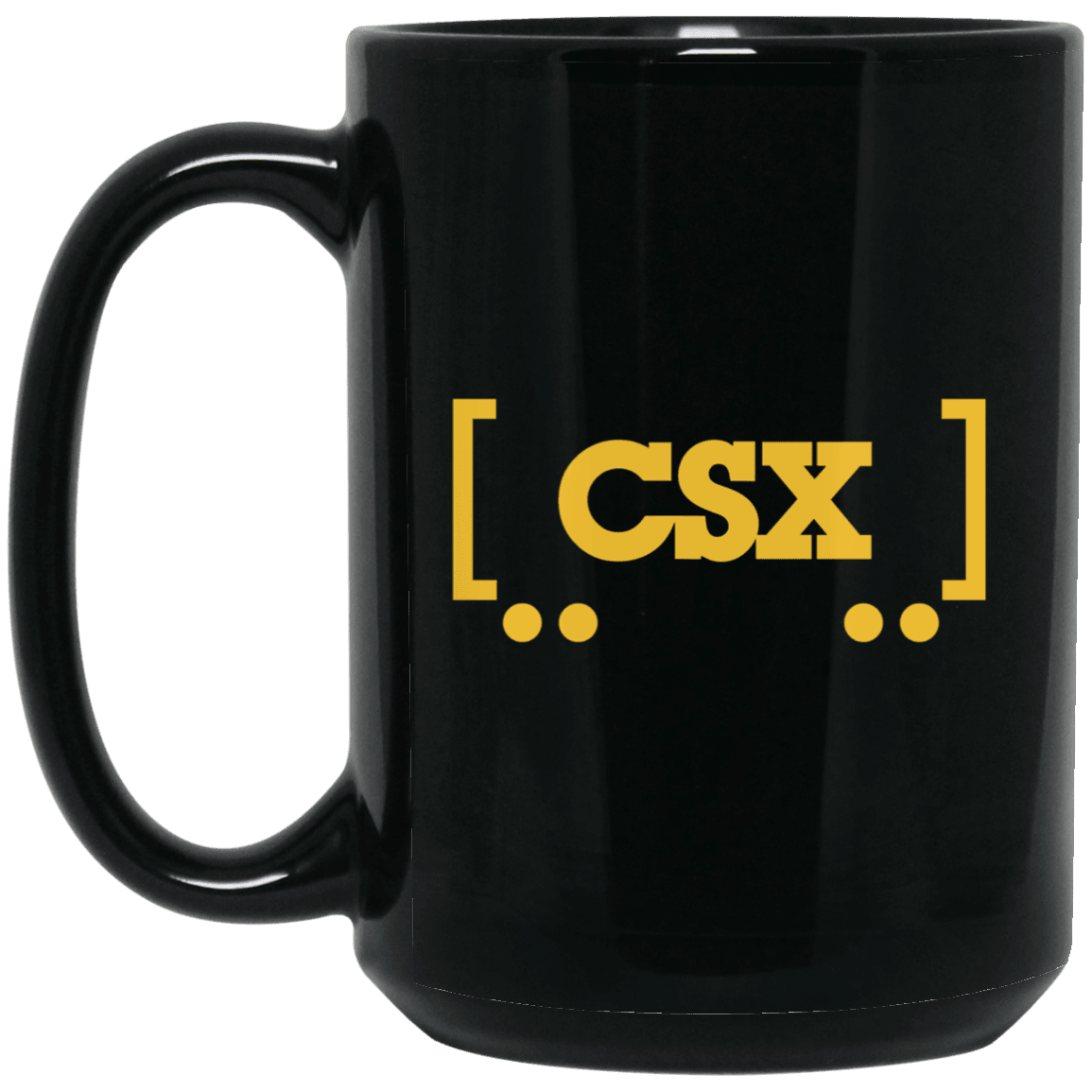 CSX Gold Logo 15 oz. Black Mug - Broken Knuckle Apparel