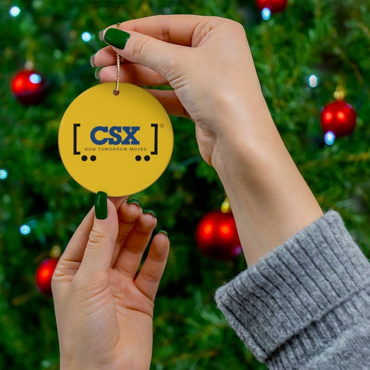 CSX How Tomorrow Moves Ceramic Ornament - Broken Knuckle Apparel