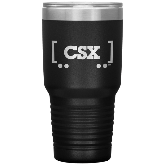 CSX Railroad Logo 30 oz. Stainless Steel Tumbler - Broken Knuckle Apparel