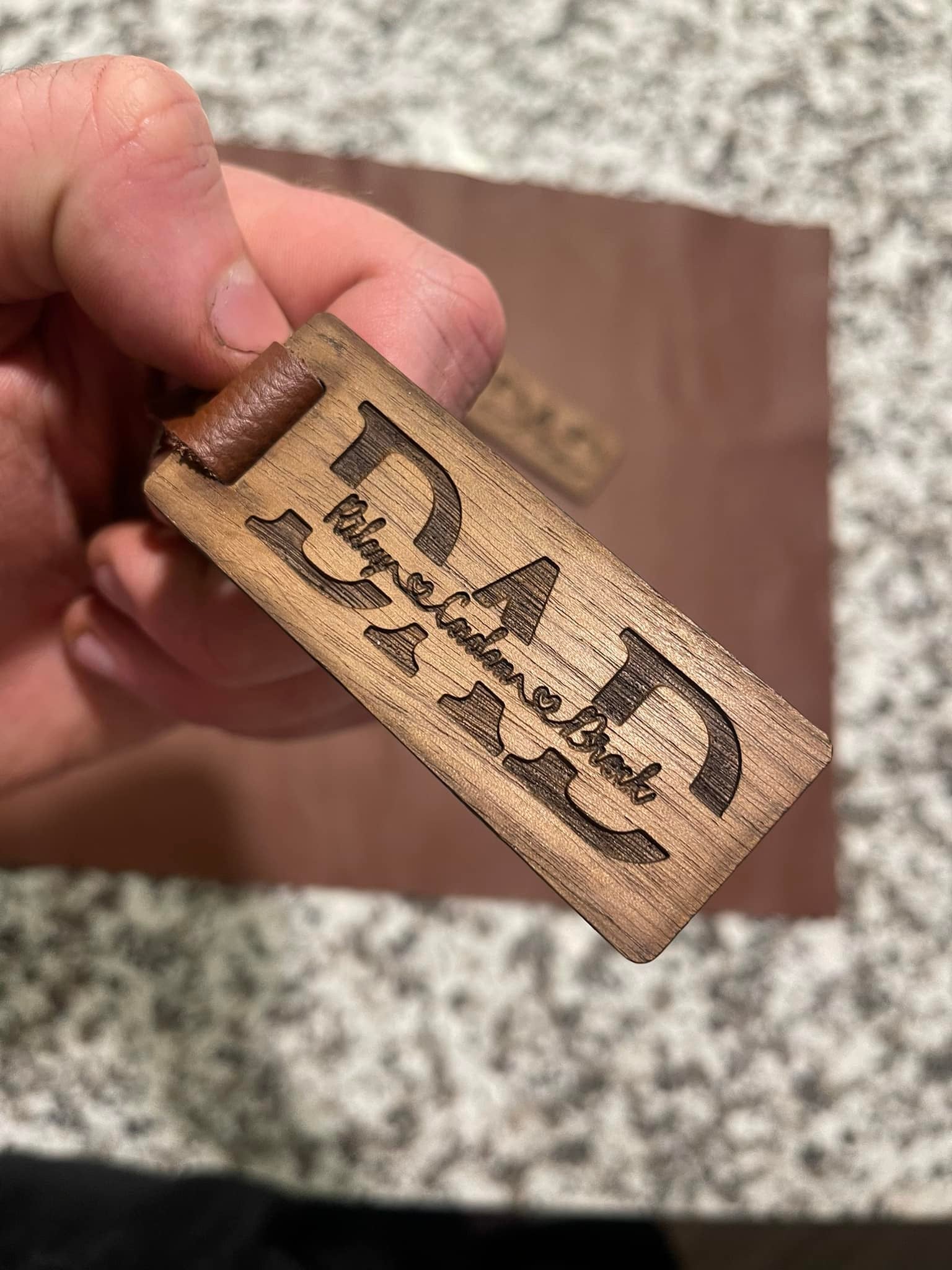 Split Name - Wooden Key Chain - Broken Knuckle Apparel