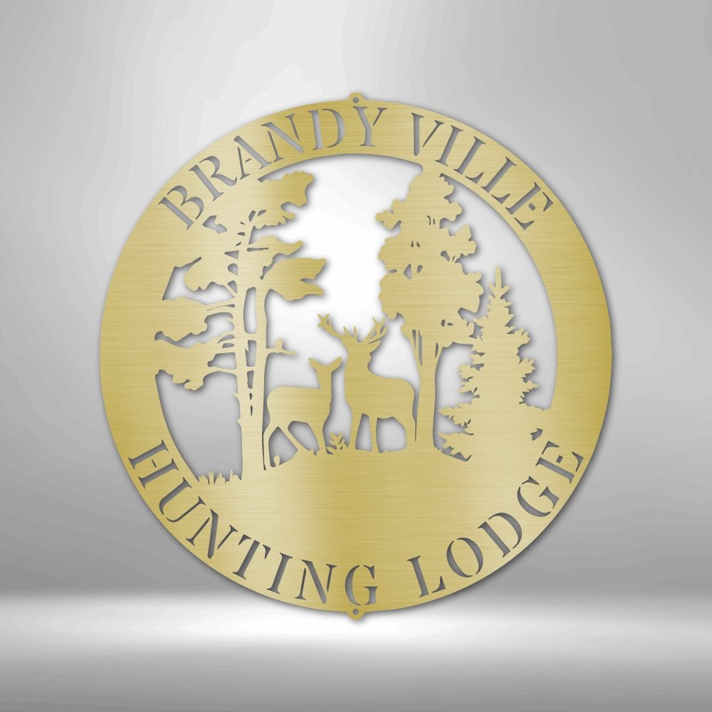 Deer Scene - Personalized Steel Sign - Broken Knuckle Apparel