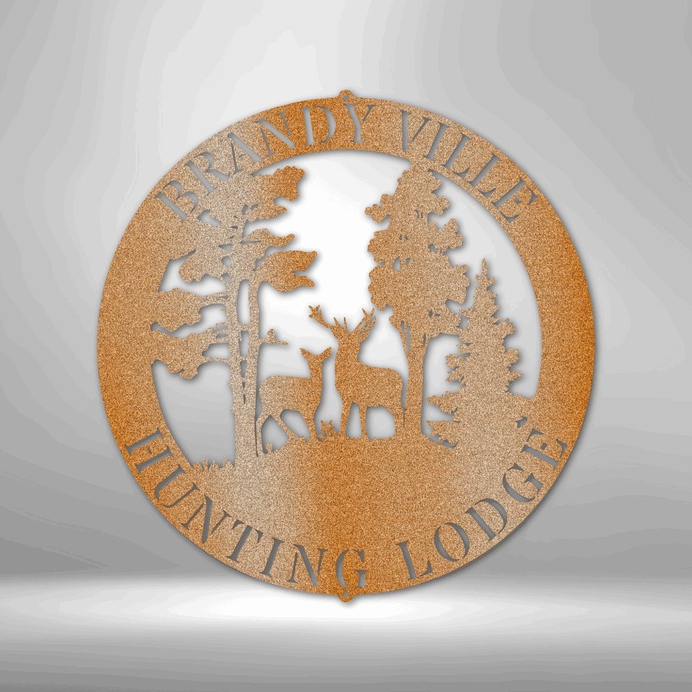 Deer Scene - Personalized Steel Sign - Broken Knuckle Apparel