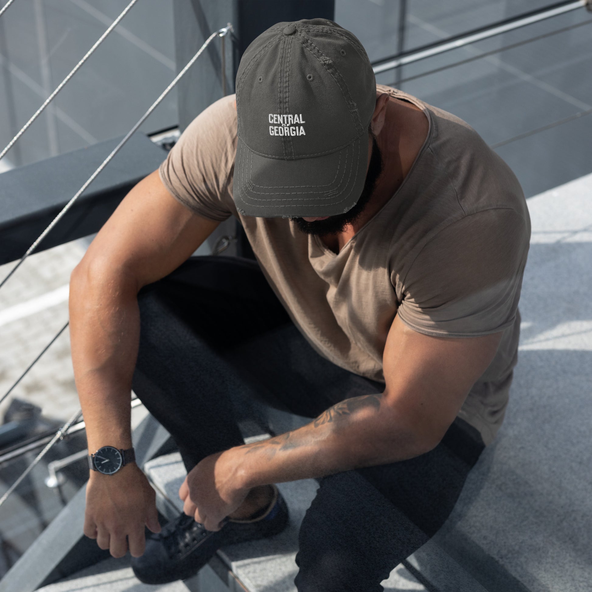 Central of Georgia Distressed Dad Hat - Broken Knuckle Apparel