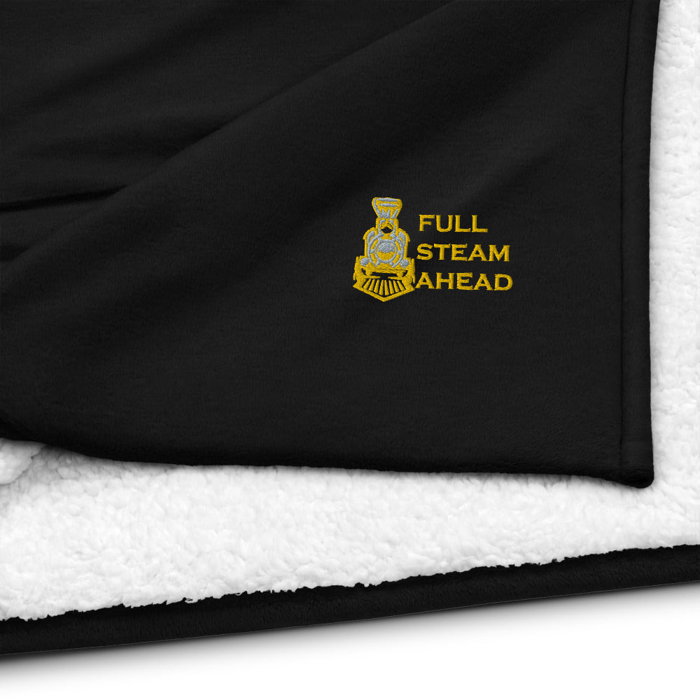 Full Steam Ahead Premium Sherpa Blanket - Broken Knuckle Apparel