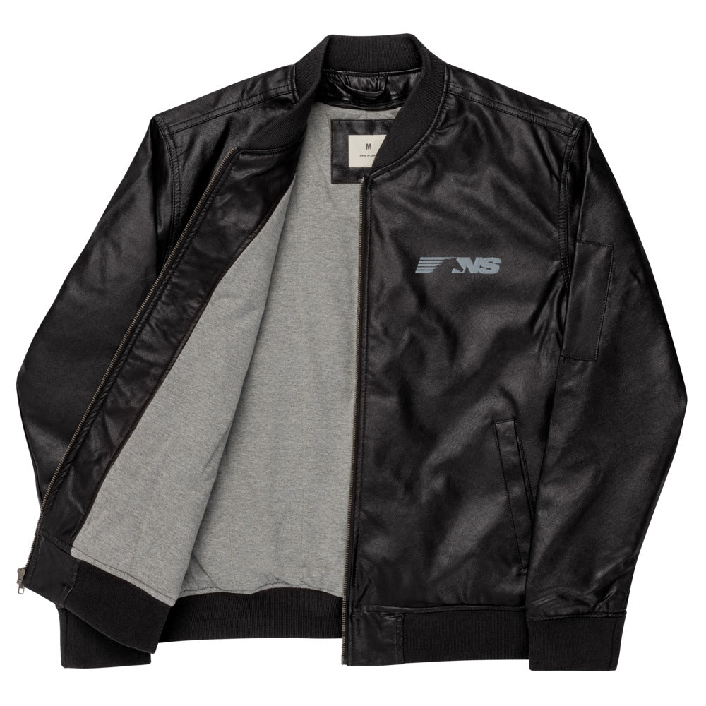 Norfolk Southern Leather Bomber Jacket - Broken Knuckle Apparel