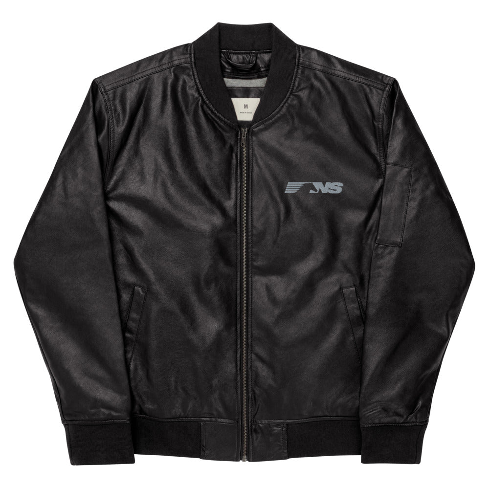 Norfolk Southern Leather Bomber Jacket - Broken Knuckle Apparel