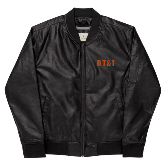 Detroit & Toledo Ironton Railroad Leather Bomber Jacket - Broken Knuckle Apparel