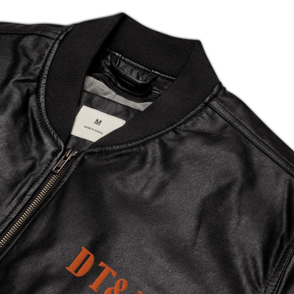 Detroit & Toledo Ironton Railroad Leather Bomber Jacket - Broken Knuckle Apparel