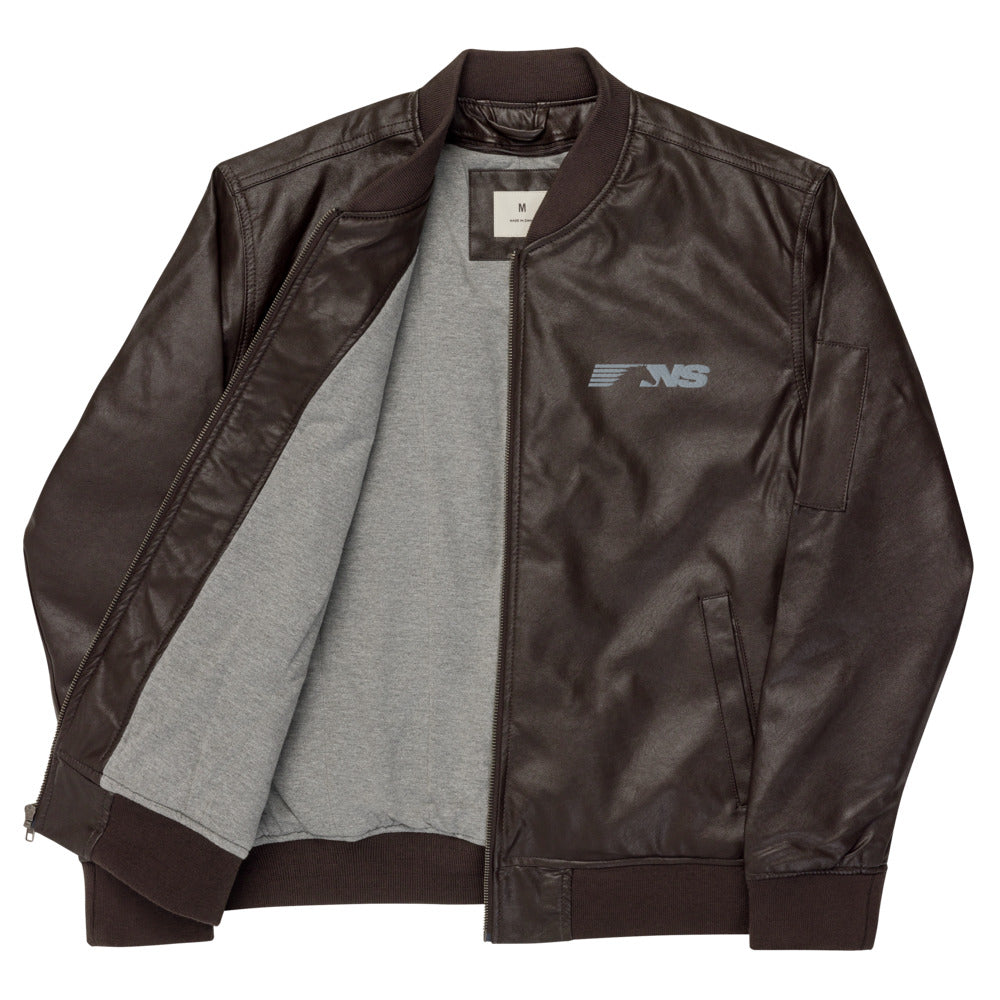 Norfolk Southern Leather Bomber Jacket - Broken Knuckle Apparel