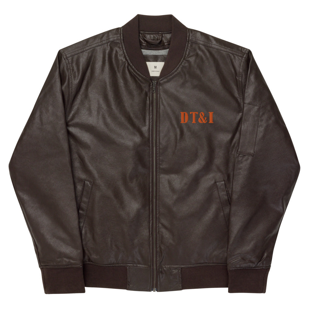 Detroit & Toledo Ironton Railroad Leather Bomber Jacket - Broken Knuckle Apparel