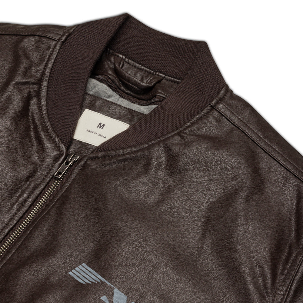 Norfolk Southern Leather Bomber Jacket - Broken Knuckle Apparel