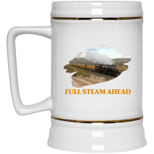 Full Steam Ahead Big Boy 4014 22 oz. Beer Stein - Broken Knuckle Apparel