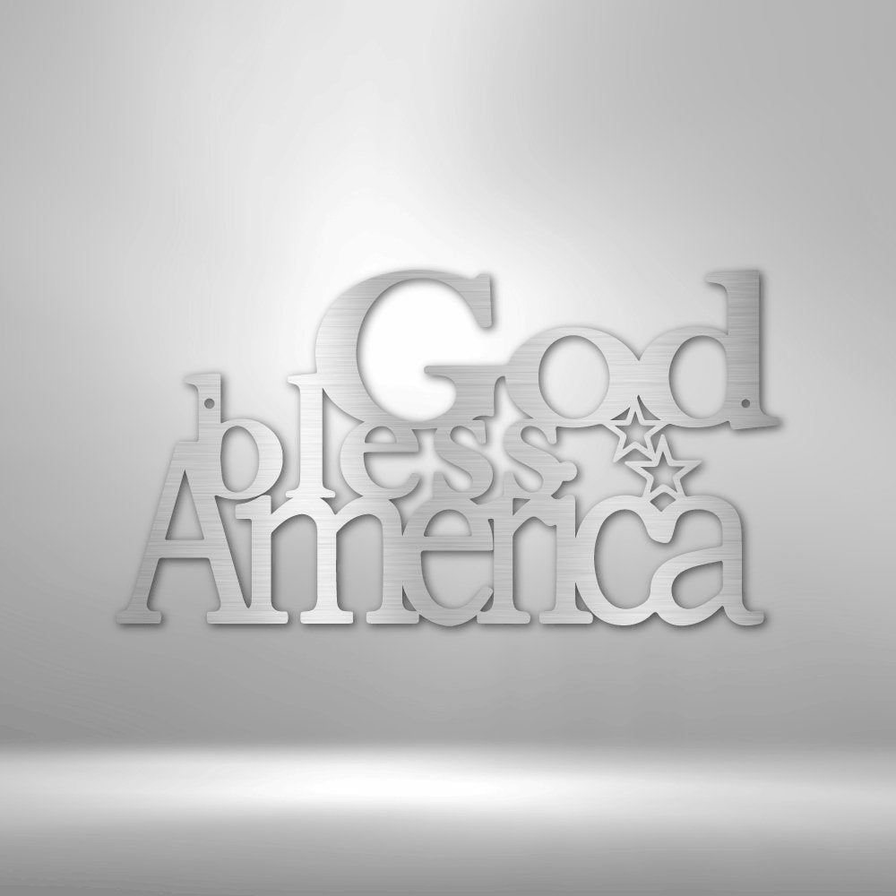 God Bless America - Steel Sign - Broken Knuckle Apparel