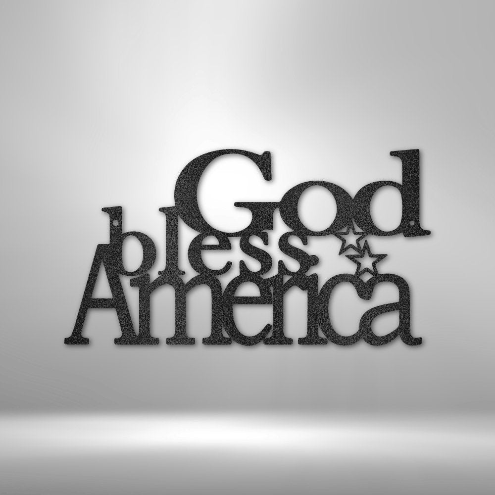 God Bless America - Steel Sign - Broken Knuckle Apparel