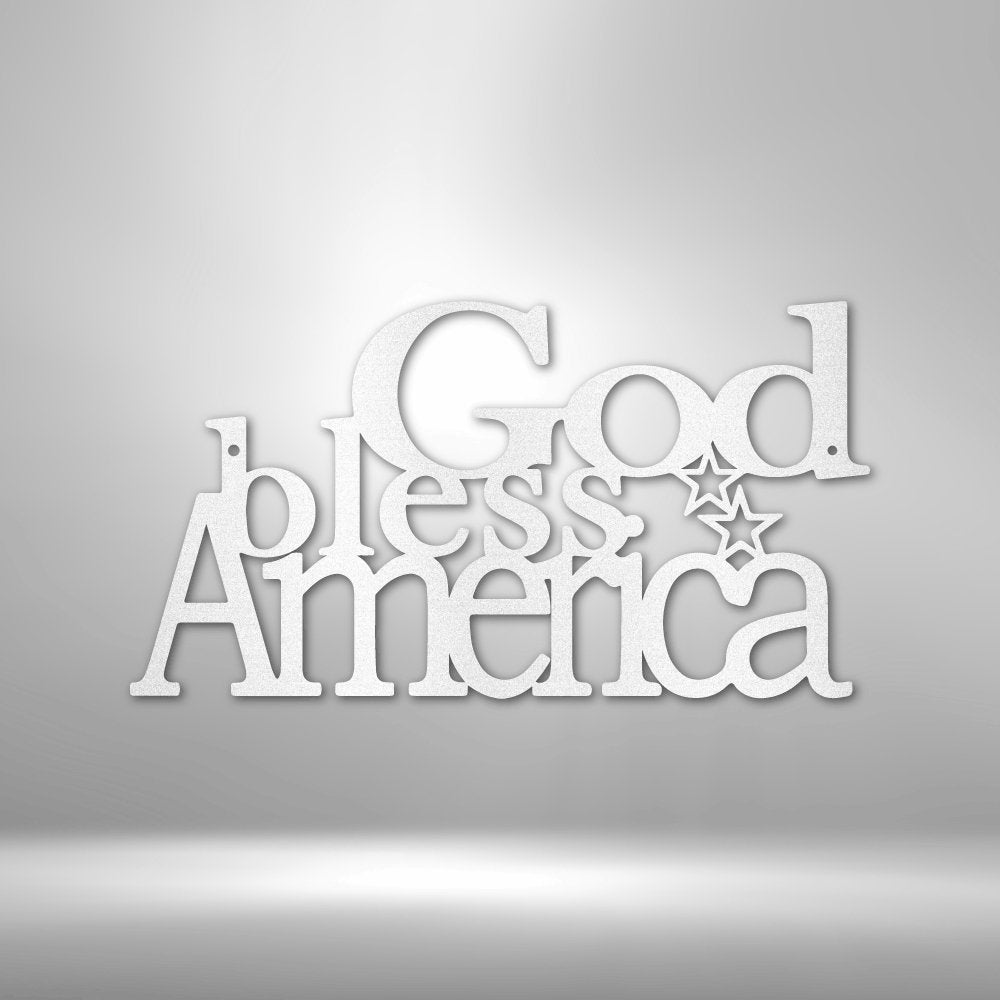 God Bless America - Steel Sign - Broken Knuckle Apparel