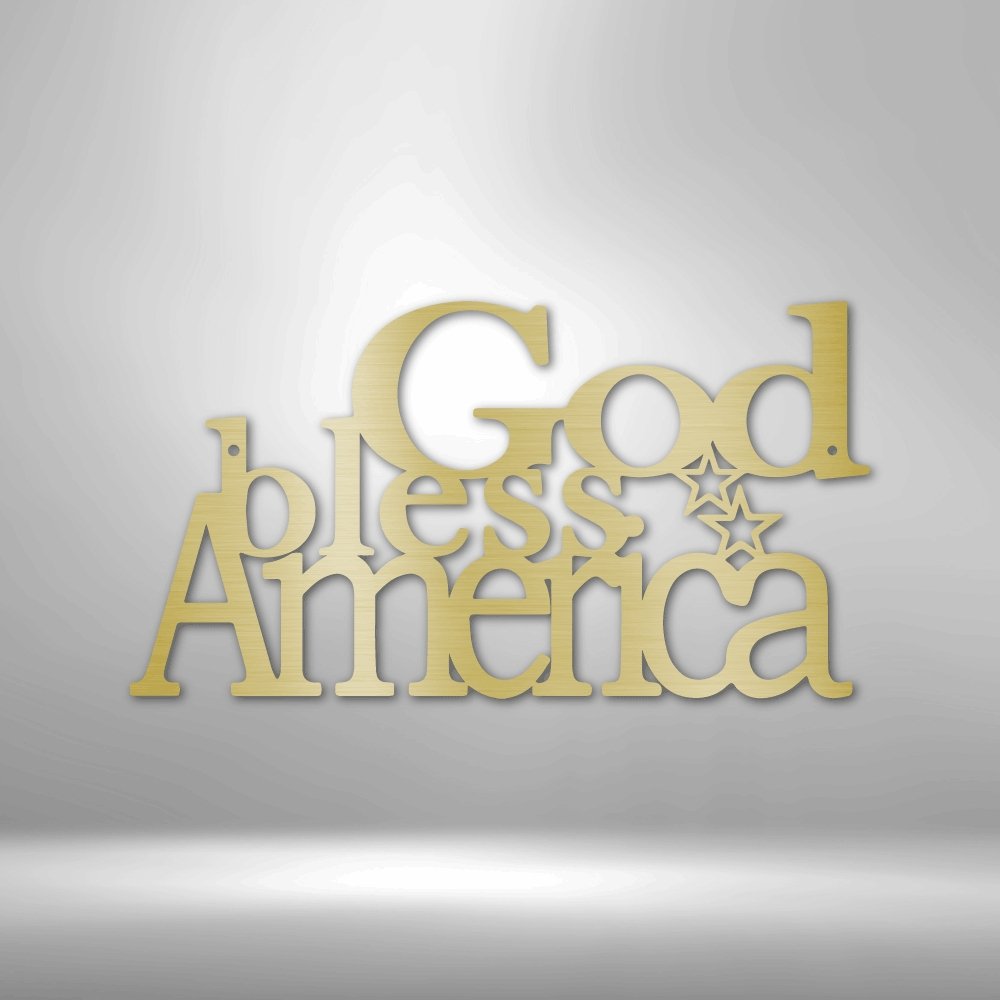 God Bless America - Steel Sign - Broken Knuckle Apparel