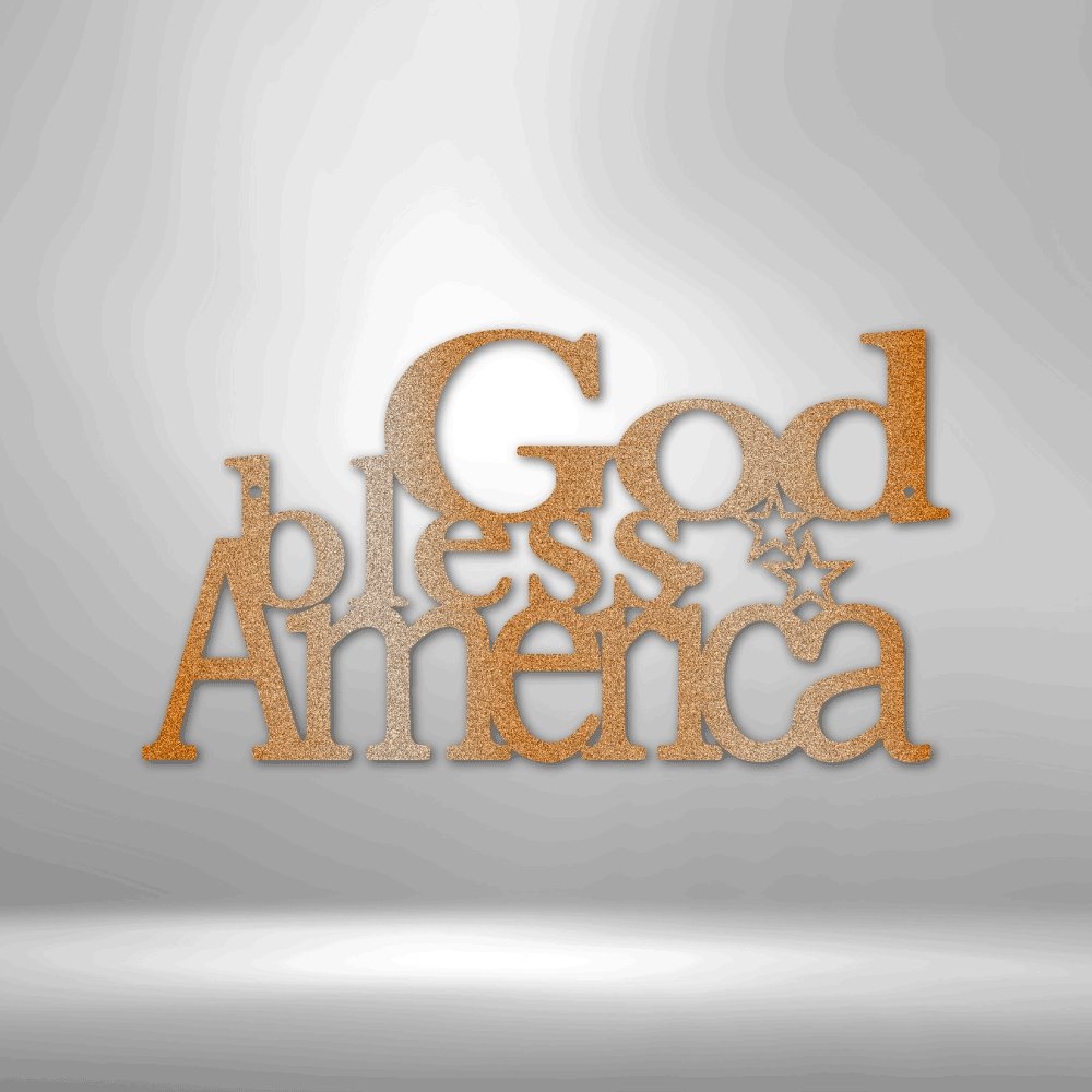 God Bless America - Steel Sign - Broken Knuckle Apparel