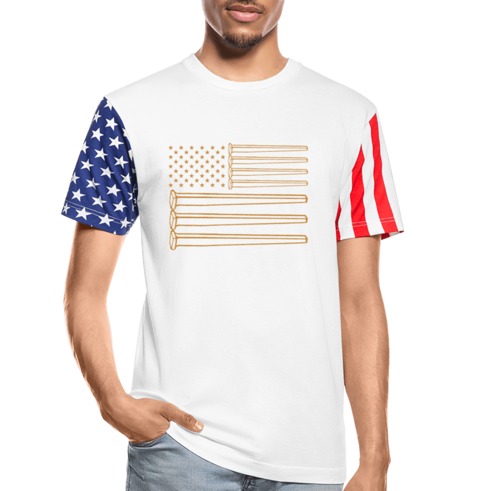 Golden Spike Flag Stars & Stripes T-Shirt - Broken Knuckle Apparel