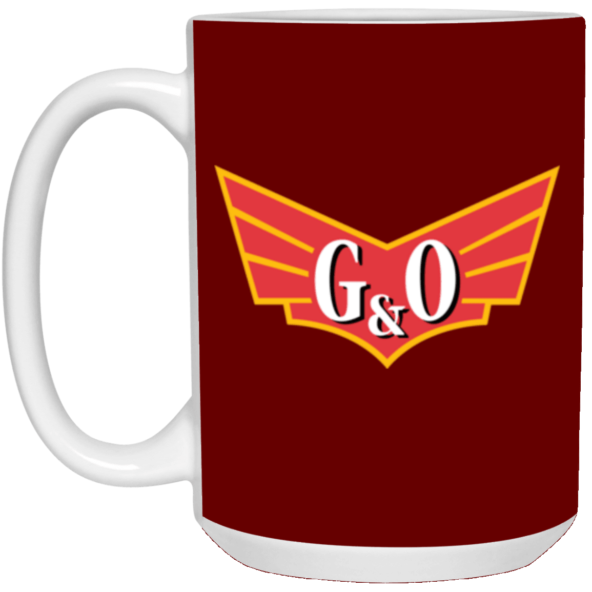 Gulf & Ohio Railway Logo 15 oz. Ceramic Mug - Broken Knuckle Apparel