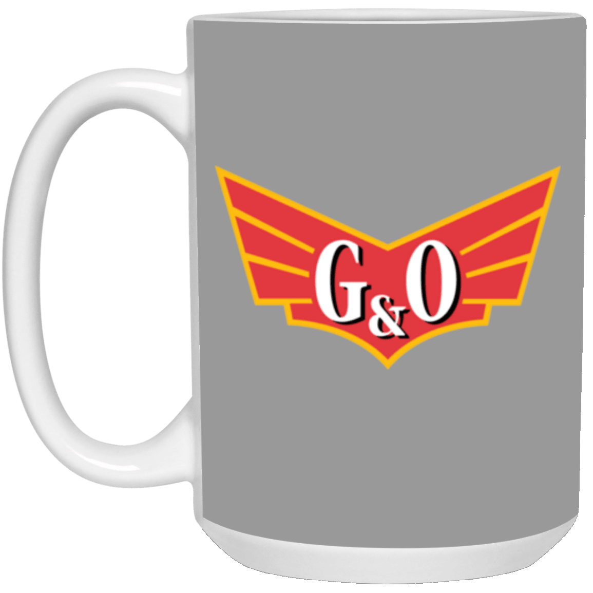 Gulf & Ohio Railway Logo 15 oz. Ceramic Mug - Broken Knuckle Apparel