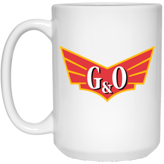 Gulf & Ohio Railway Logo 15 oz. Ceramic Mug - Broken Knuckle Apparel