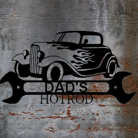 Hot Rod Shop Monogram - Personalized Steel Sign - Broken Knuckle Apparel