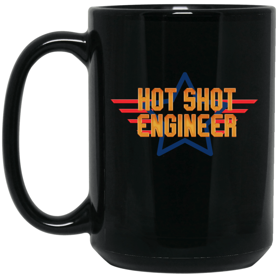 Hot Shot Engineer 15 oz. Black Mug - Broken Knuckle Apparel