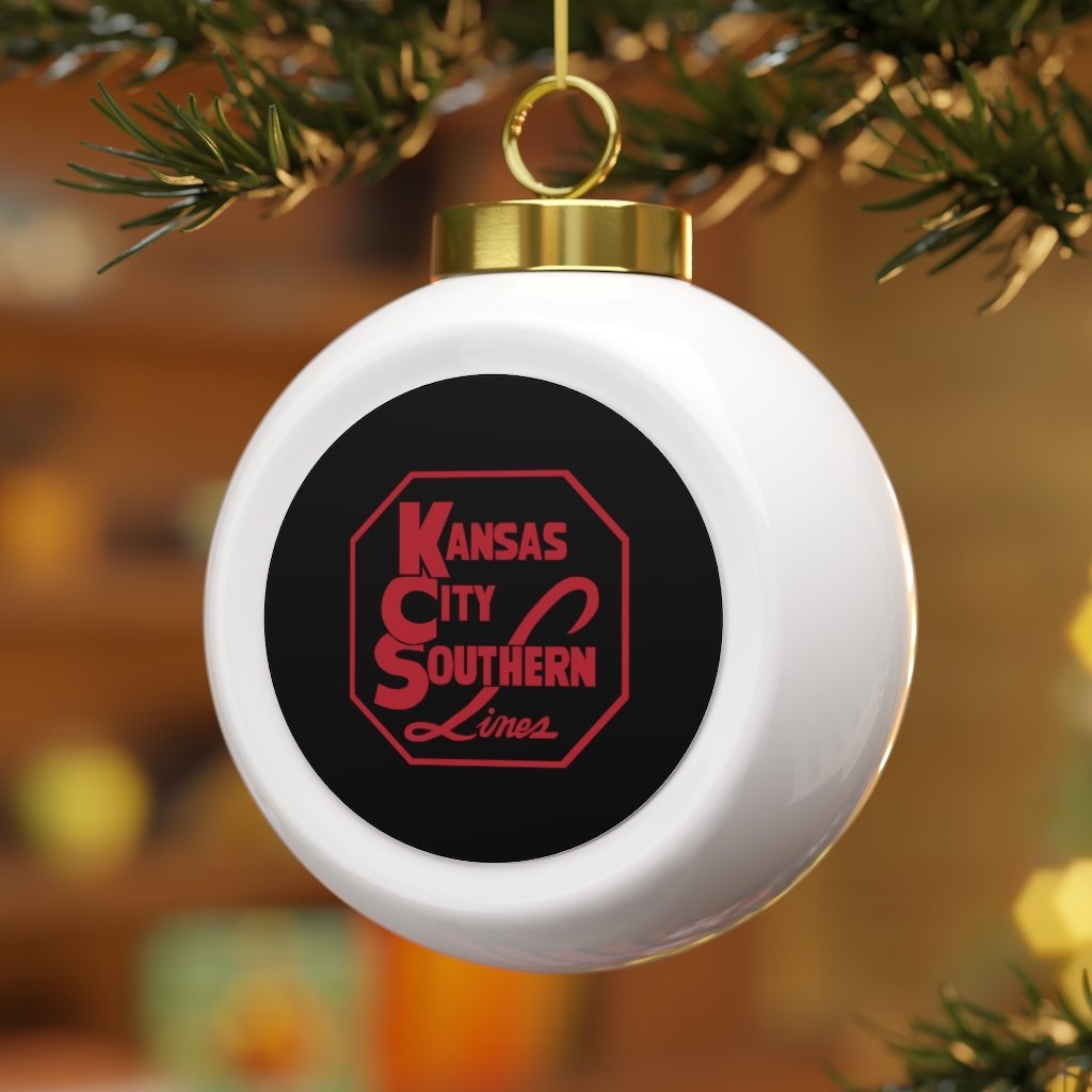 Kansas City Southern Railway Christmas Ball Ornament - Broken Knuckle Apparel