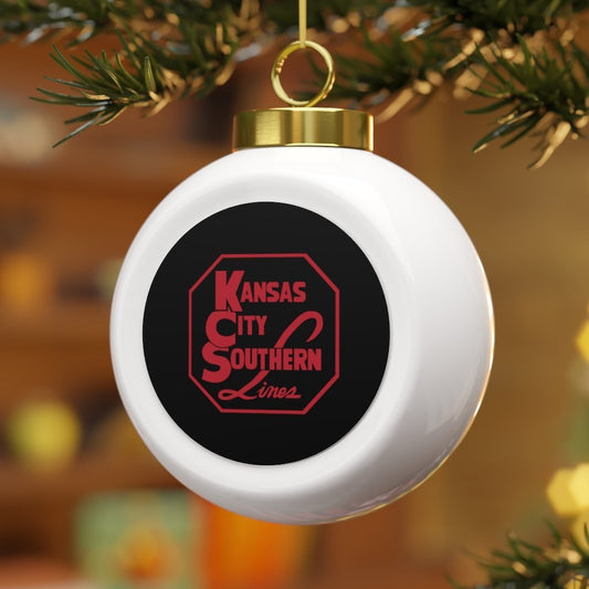 Kansas City Southern Railway Christmas Ball Ornament - Broken Knuckle Apparel