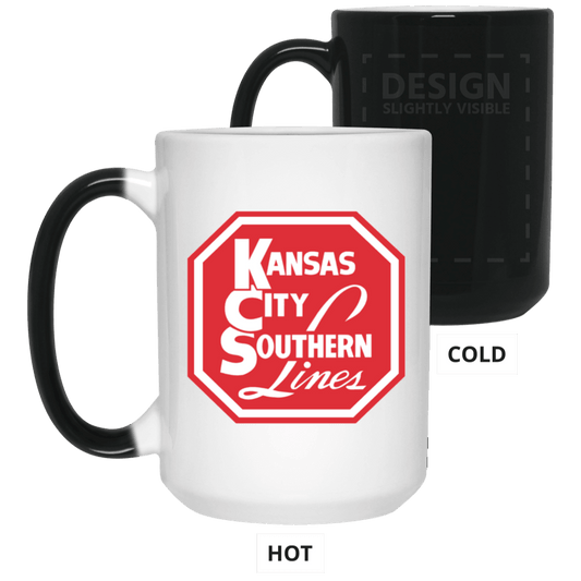 Kansas City Southern Railway [KCS] 15 oz. Color Changing Ceramic Mug - Broken Knuckle Apparel