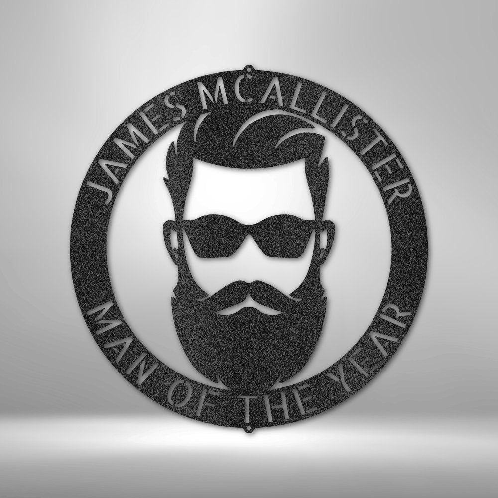 Manly Monogram - Personalized Steel Sign - Broken Knuckle Apparel