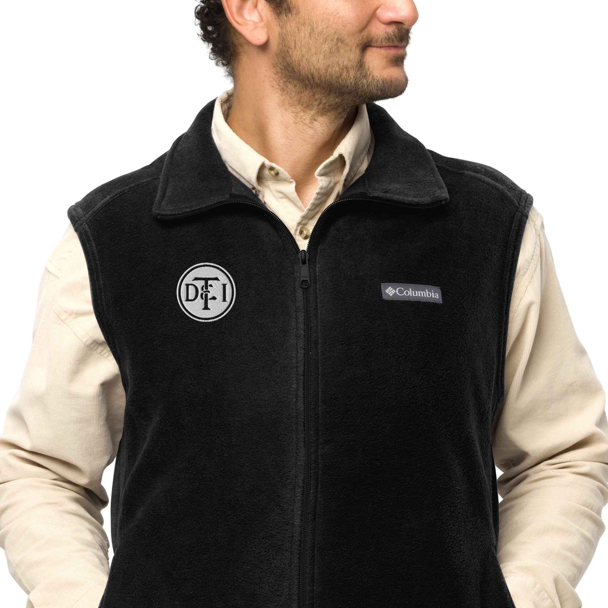 Detroit & Toledo Ironton Railroad [DT&I] Men’s Columbia fleece vest - Broken Knuckle Apparel