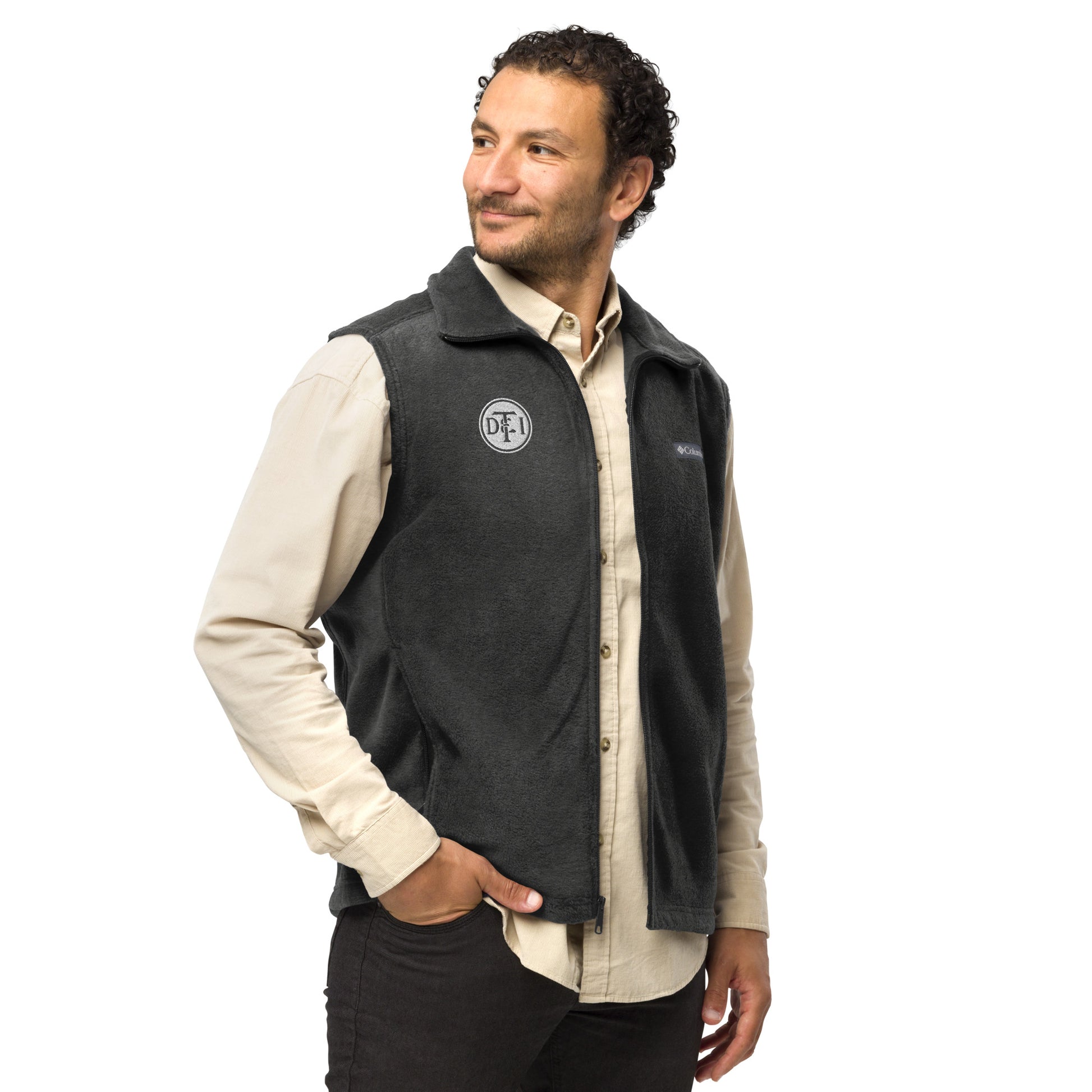 Detroit & Toledo Ironton Railroad [DT&I] Men’s Columbia fleece vest - Broken Knuckle Apparel