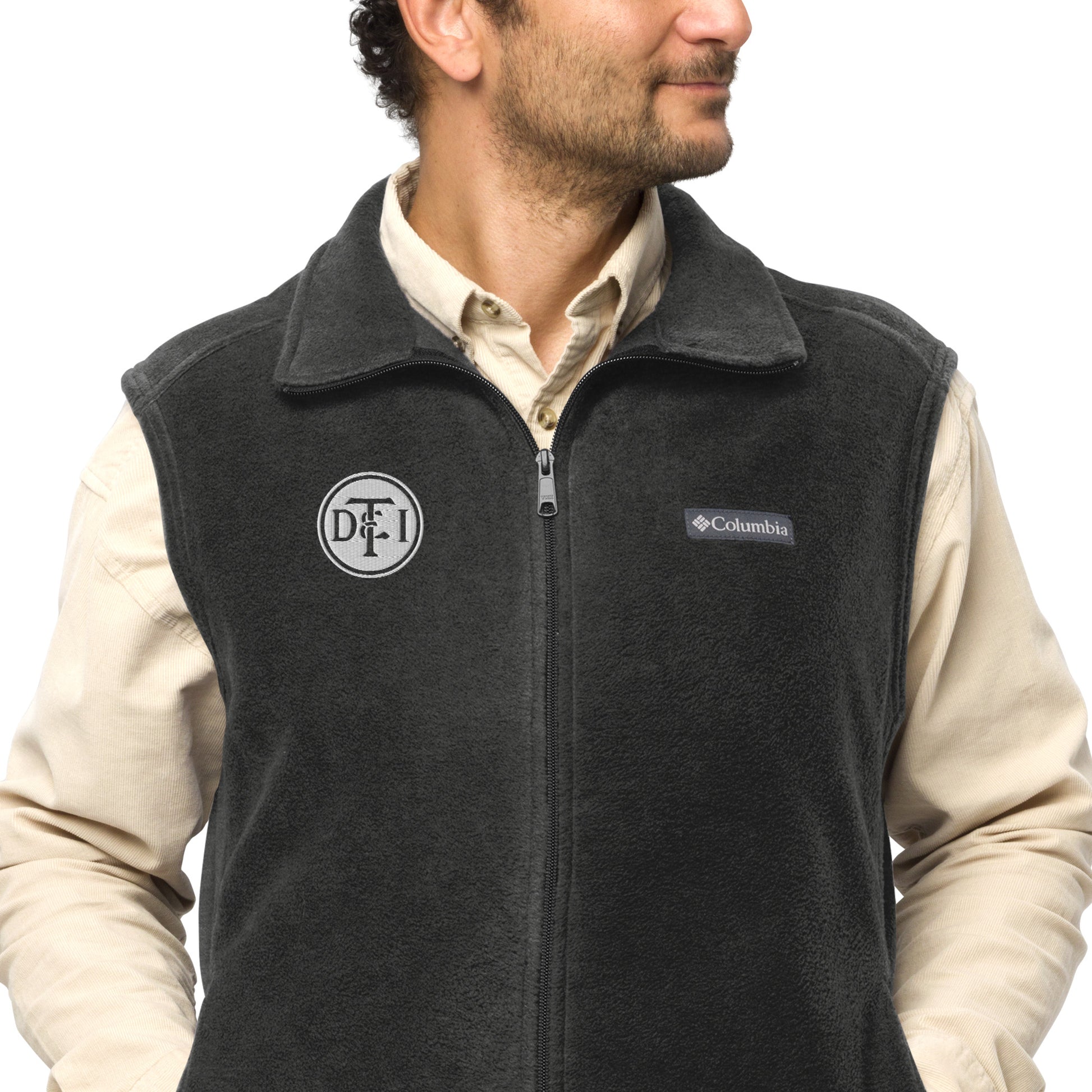 Detroit & Toledo Ironton Railroad [DT&I] Men’s Columbia fleece vest - Broken Knuckle Apparel