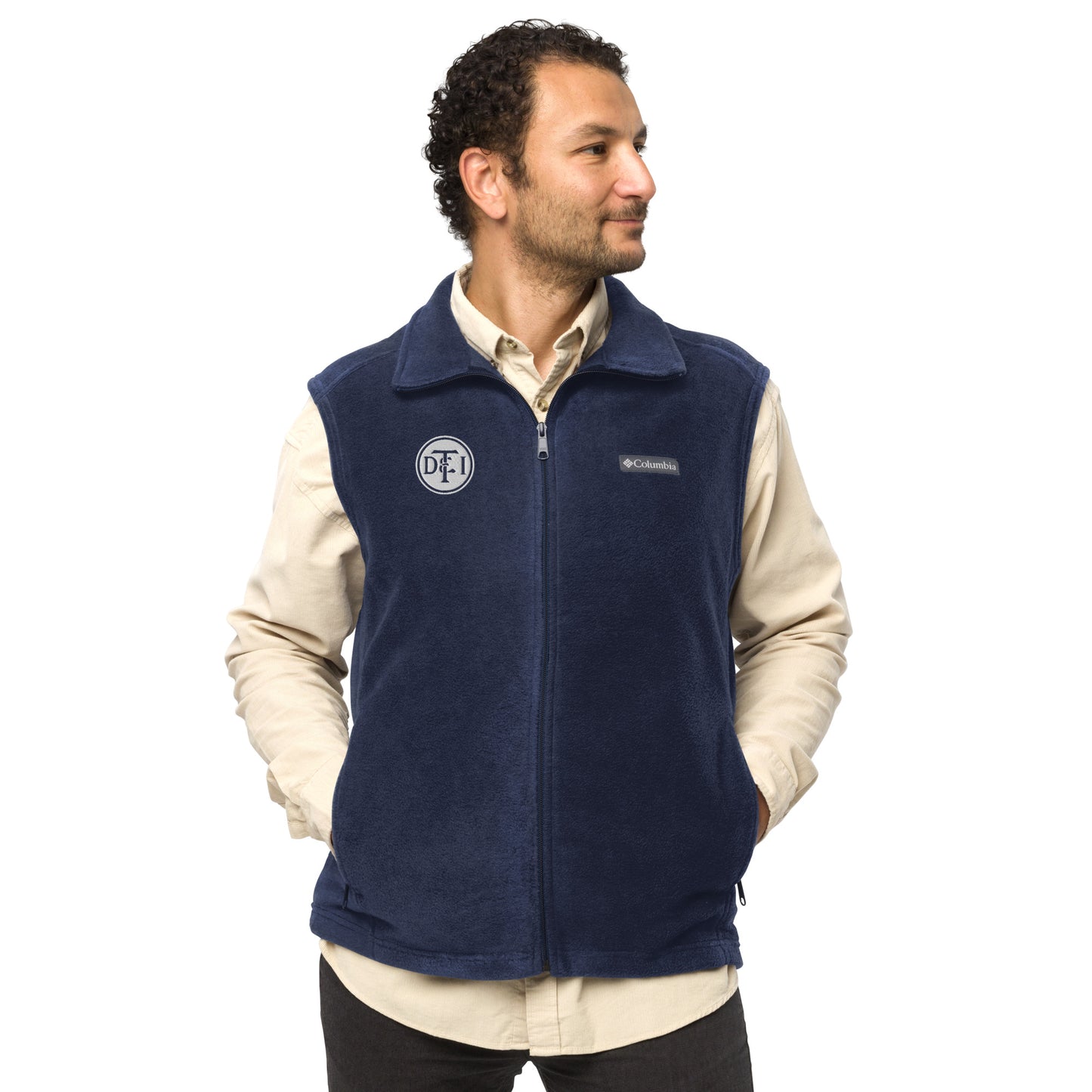 Detroit & Toledo Ironton Railroad [DT&I] Men’s Columbia fleece vest - Broken Knuckle Apparel