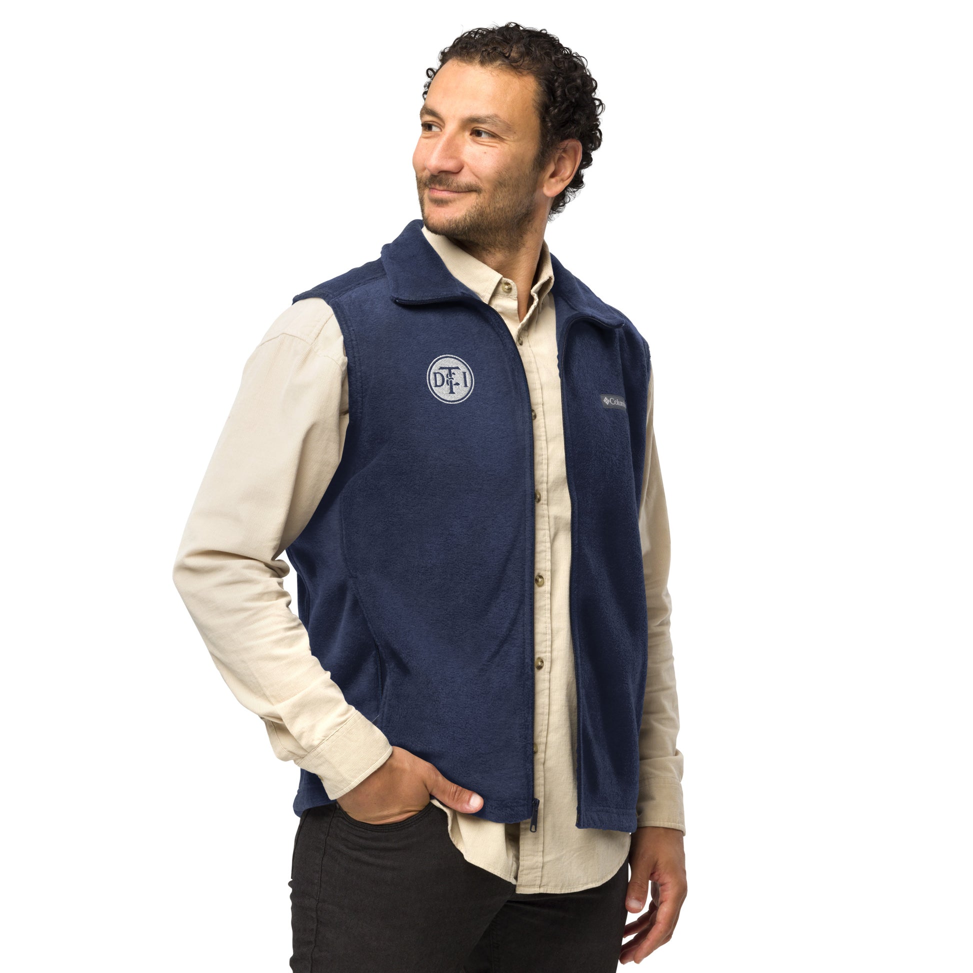 Detroit & Toledo Ironton Railroad [DT&I] Men’s Columbia fleece vest - Broken Knuckle Apparel