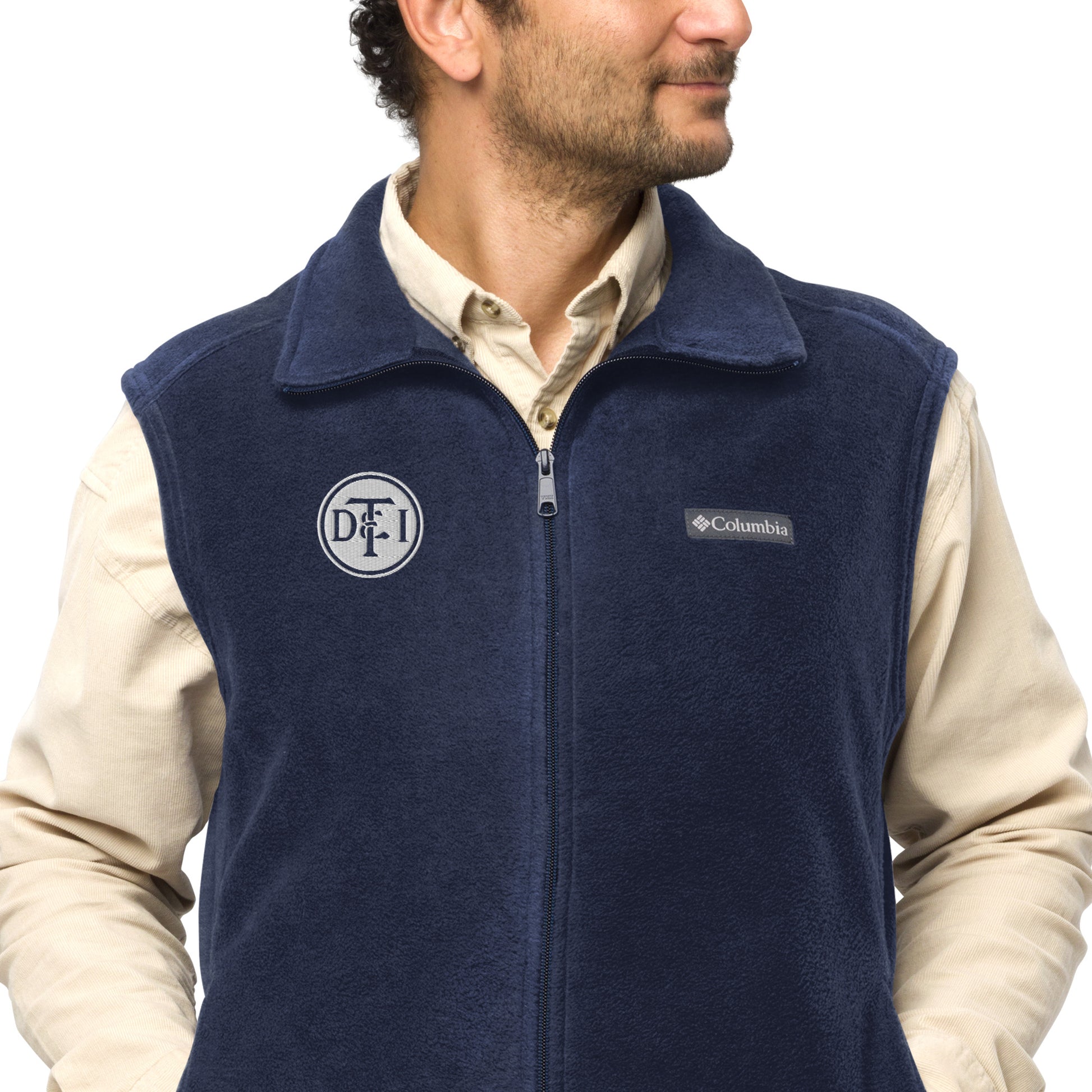Detroit & Toledo Ironton Railroad [DT&I] Men’s Columbia fleece vest - Broken Knuckle Apparel