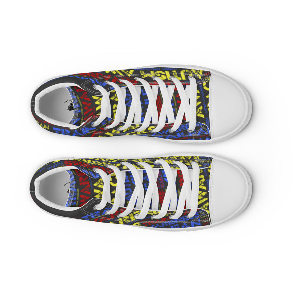 Autism Awareness Men’s high top canvas shoes - Broken Knuckle Apparel