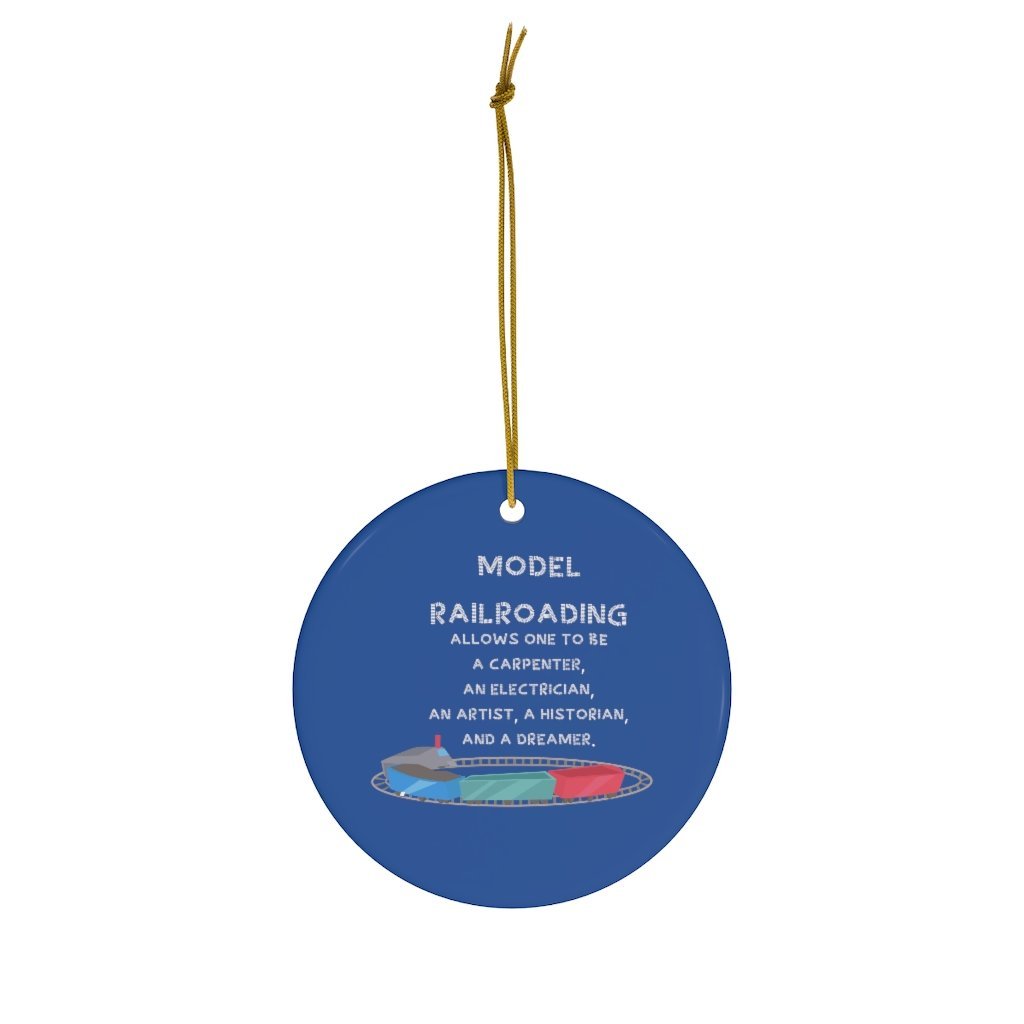 Model Railroading Ceramic Ornament - Broken Knuckle Apparel