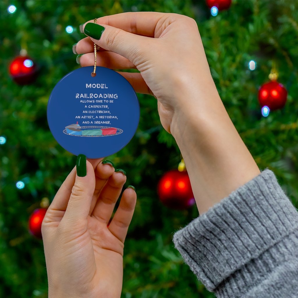 Model Railroading Ceramic Ornament - Broken Knuckle Apparel