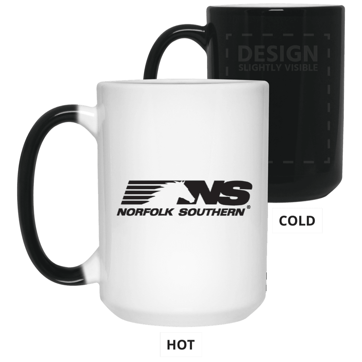Norfolk Southern Railroad Logo 15 oz. Color Changing Mug - Broken Knuckle Apparel